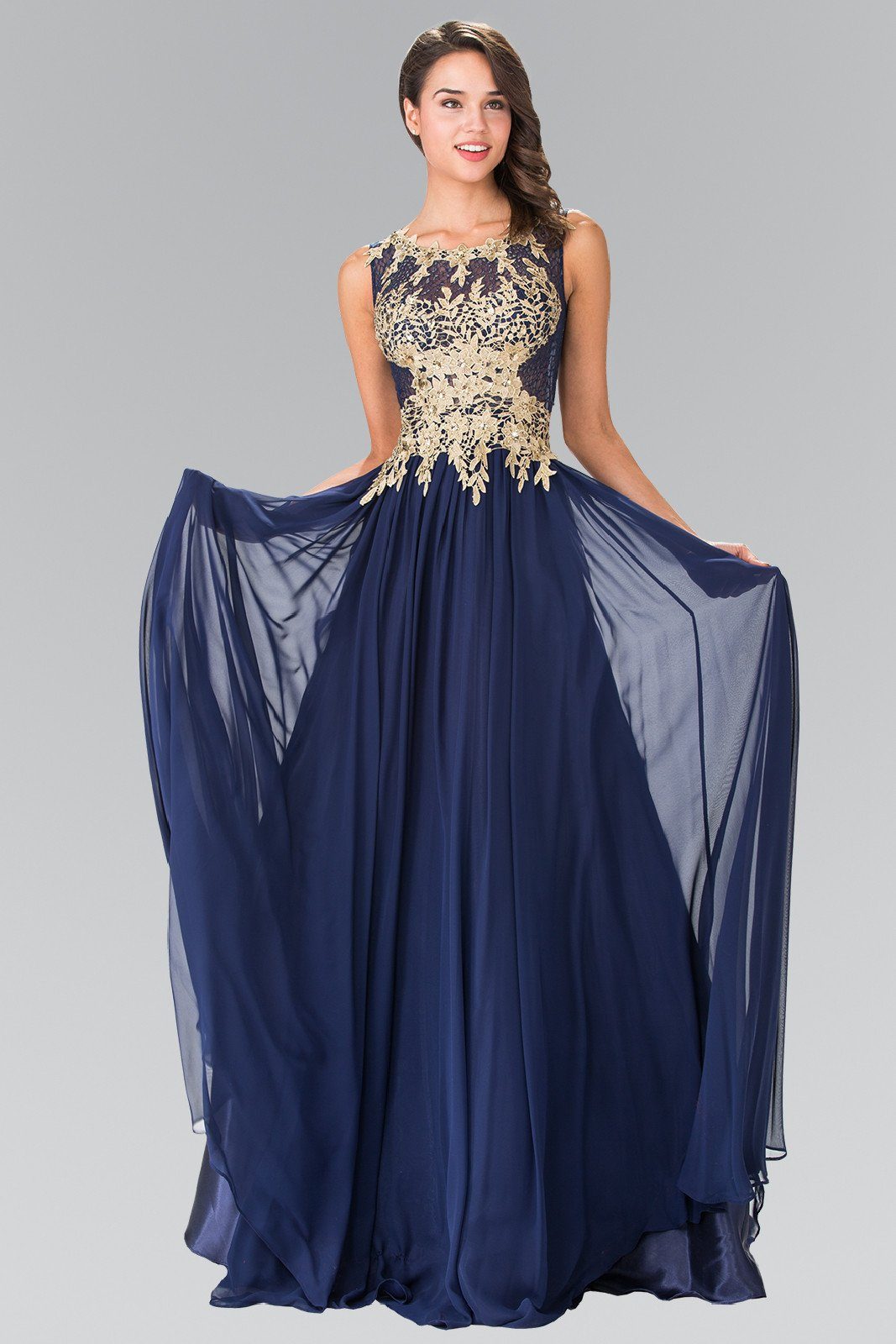 chinese dress ladies Navy Blue Off The Shoulder Lace Top Short Homecoming Dress with Long Sleeves main image 0