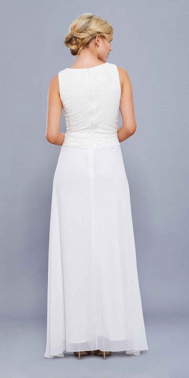 Long Sleeveless Dress with Lace Jacket by Nox Anabel 5138-Long Formal Dresses-ABC Fashion