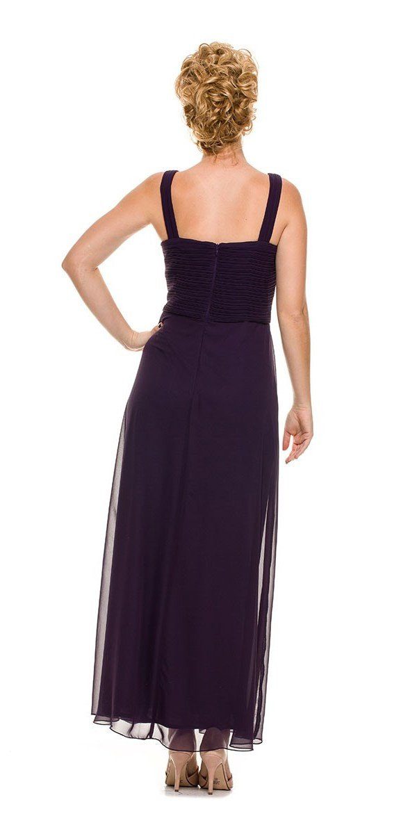 Long Sleeveless Ruched Bodice Dress with Jacket by Nox Anabel 5099-Long Formal Dresses-ABC Fashion