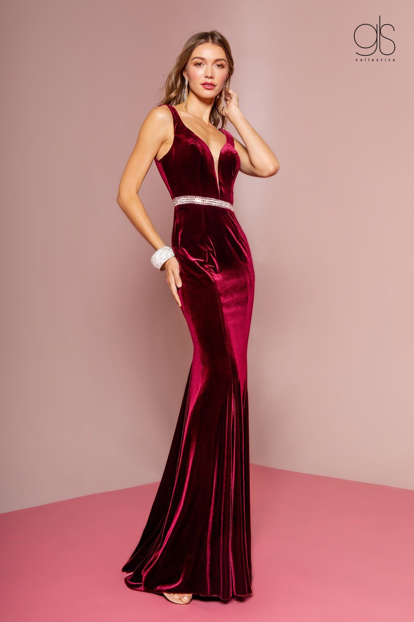 Elizabeth K GL2559 Prom Dress - Burgundy | NewYorkDress Elizabeth K GL2559 Prom Dress - Burgundy | NewYorkDress