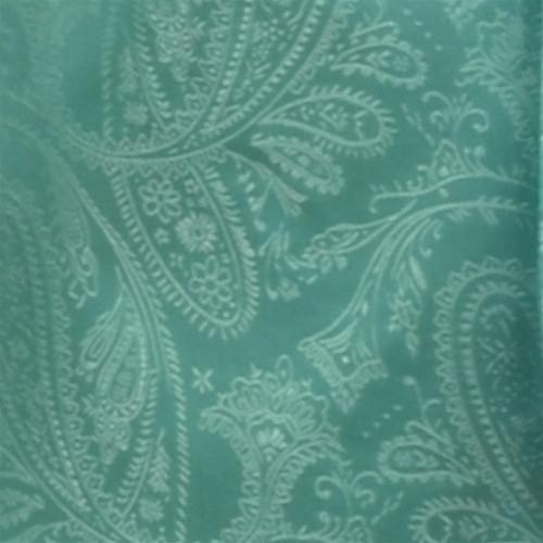 Men's Aqua Paisley Vest with Neck Tie-Men's Vests-ABC Fashion