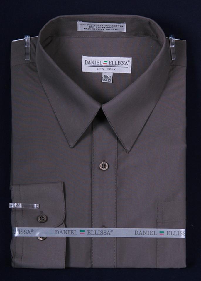 Men's Charcoal Long Sleeve Dress Shirt 15 33/34 / Charcoal Men's Charcoal Long Sleeve Dress Shirt 15 33/34 / Charcoal
