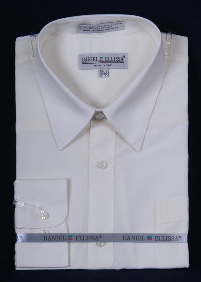 Men's Ivory Long Sleeve Dress Shirt 21.5 35/36 / Ivory Men's Ivory Long Sleeve Dress Shirt 21.5 35/36 / Ivory