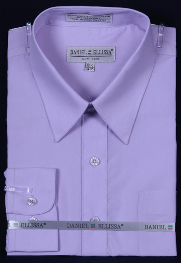 Men's Lilac Long Sleeve Dress Shirt 21.5 37/38 / Lilac Men's Lilac Long Sleeve Dress Shirt 21.5 37/38 / Lilac