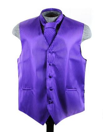 fitted lace wedding dress Hisdern Men's Purple Satin Suit Vest Formal Wear XL