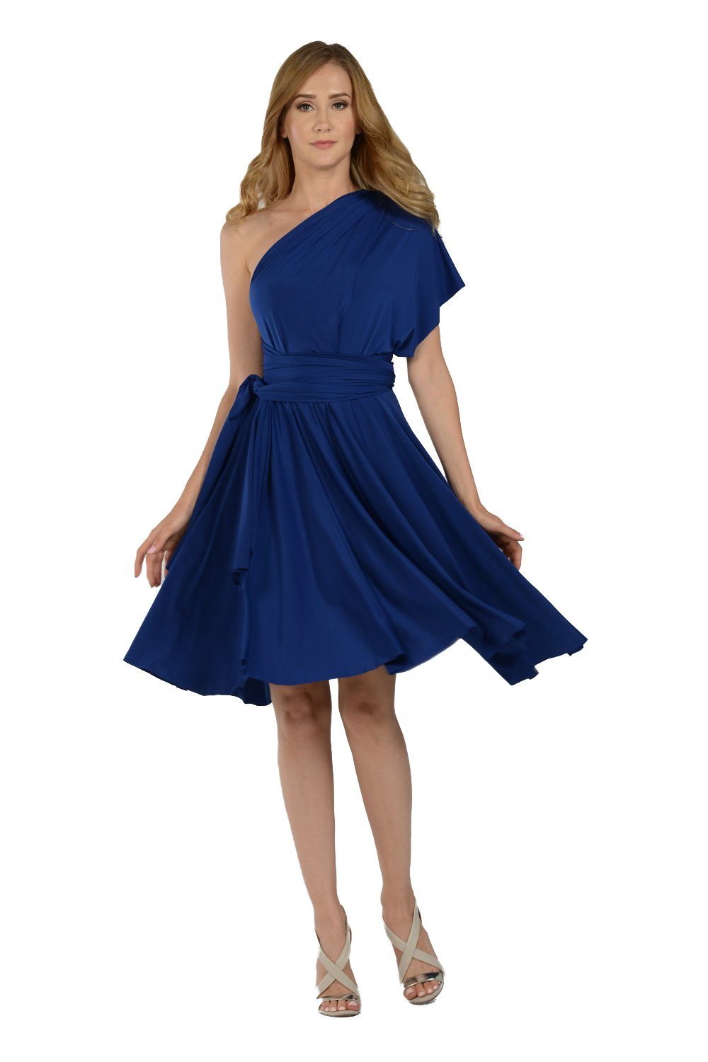 Short Fitted Dress by Poly USA 7020 S / Navy Blue