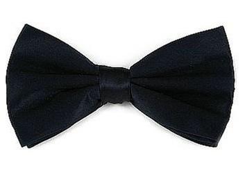 Navy Blue Silk Self Tie Bow Ties-Men's Bow Ties-ABC Fashion