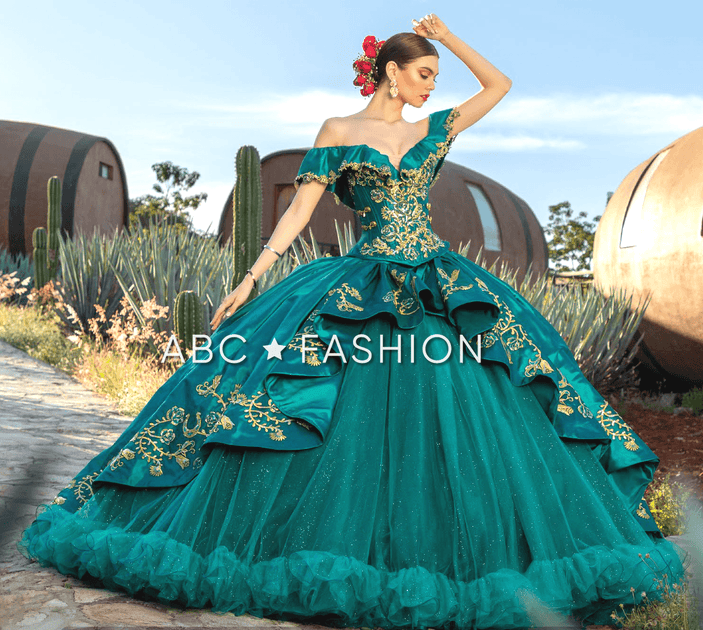 Off Shoulder Charro Quinceanera Dress by Ragazza M35-135