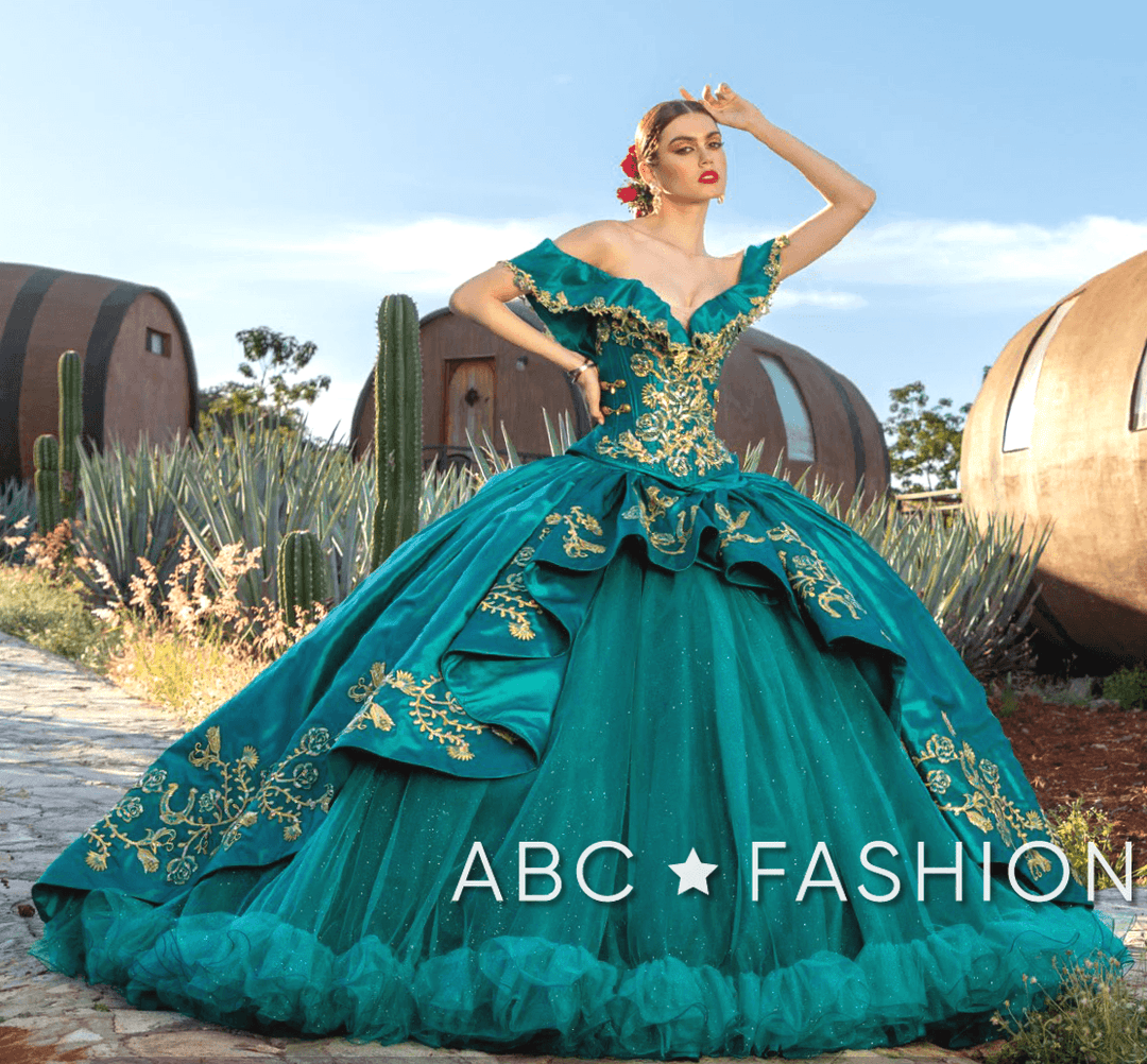 Off Shoulder Charro Quinceanera Dress by Ragazza M35-135