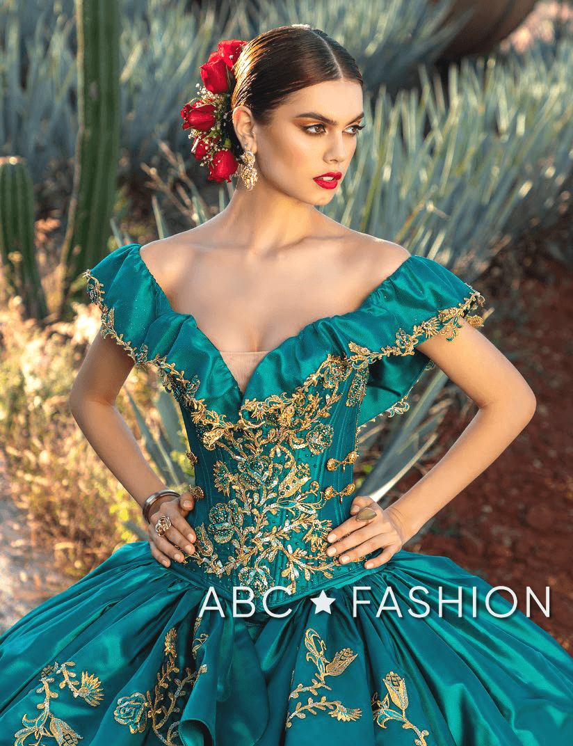 Off Shoulder Charro Quinceanera Dress by Ragazza M35-135