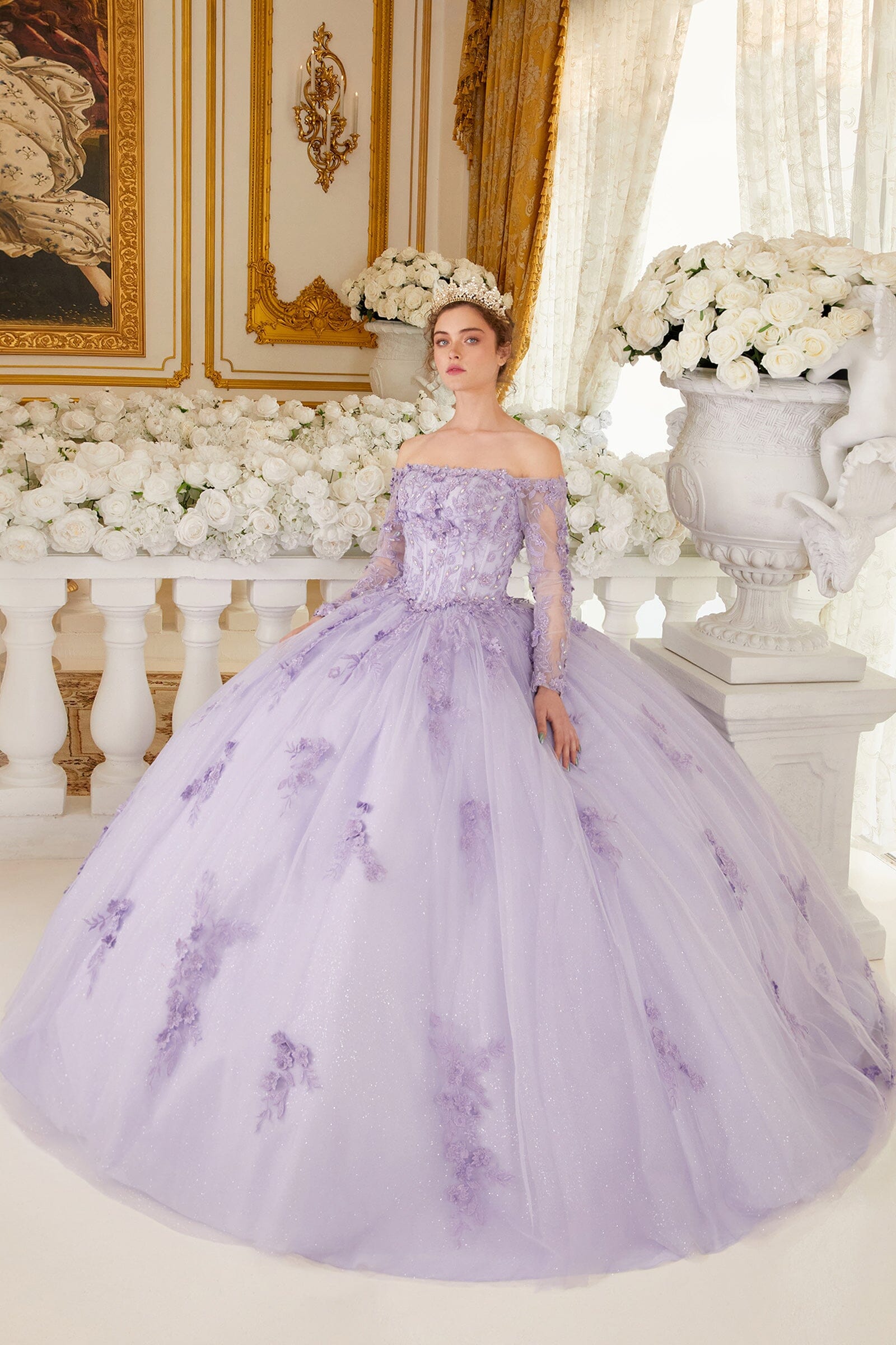 long bridesmaid dresses champagne Champagne v neck tulle lace long prom dress, A line bridesmaid dress –  dresstby main image 1