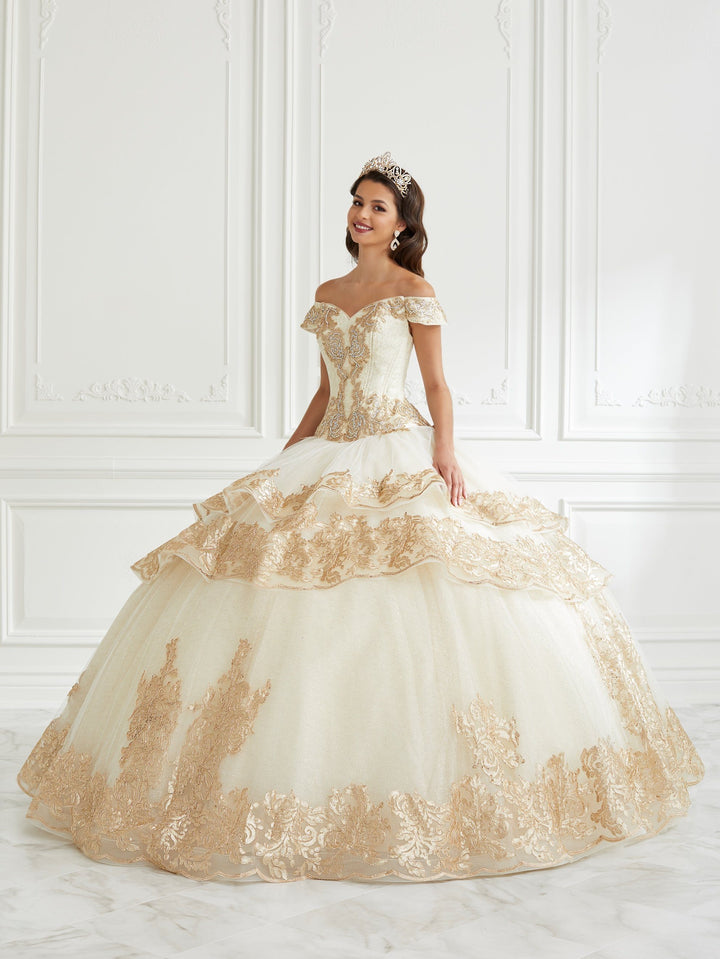 Off Shoulder Quinceanera Dress by LA Glitter 24091