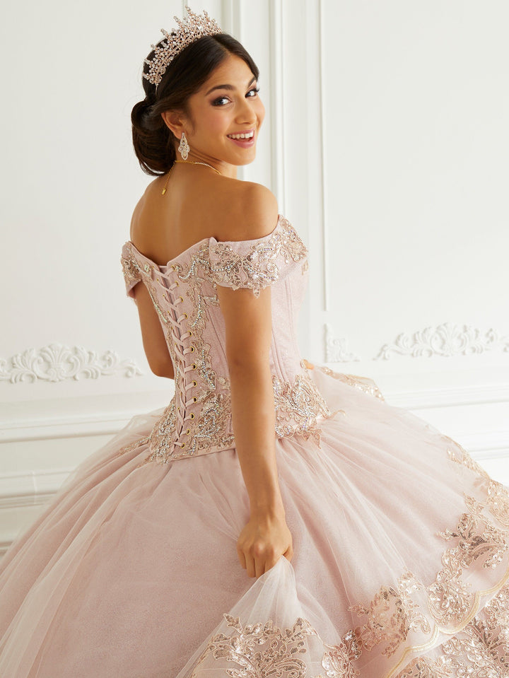 Off Shoulder Quinceanera Dress by LA Glitter 24091