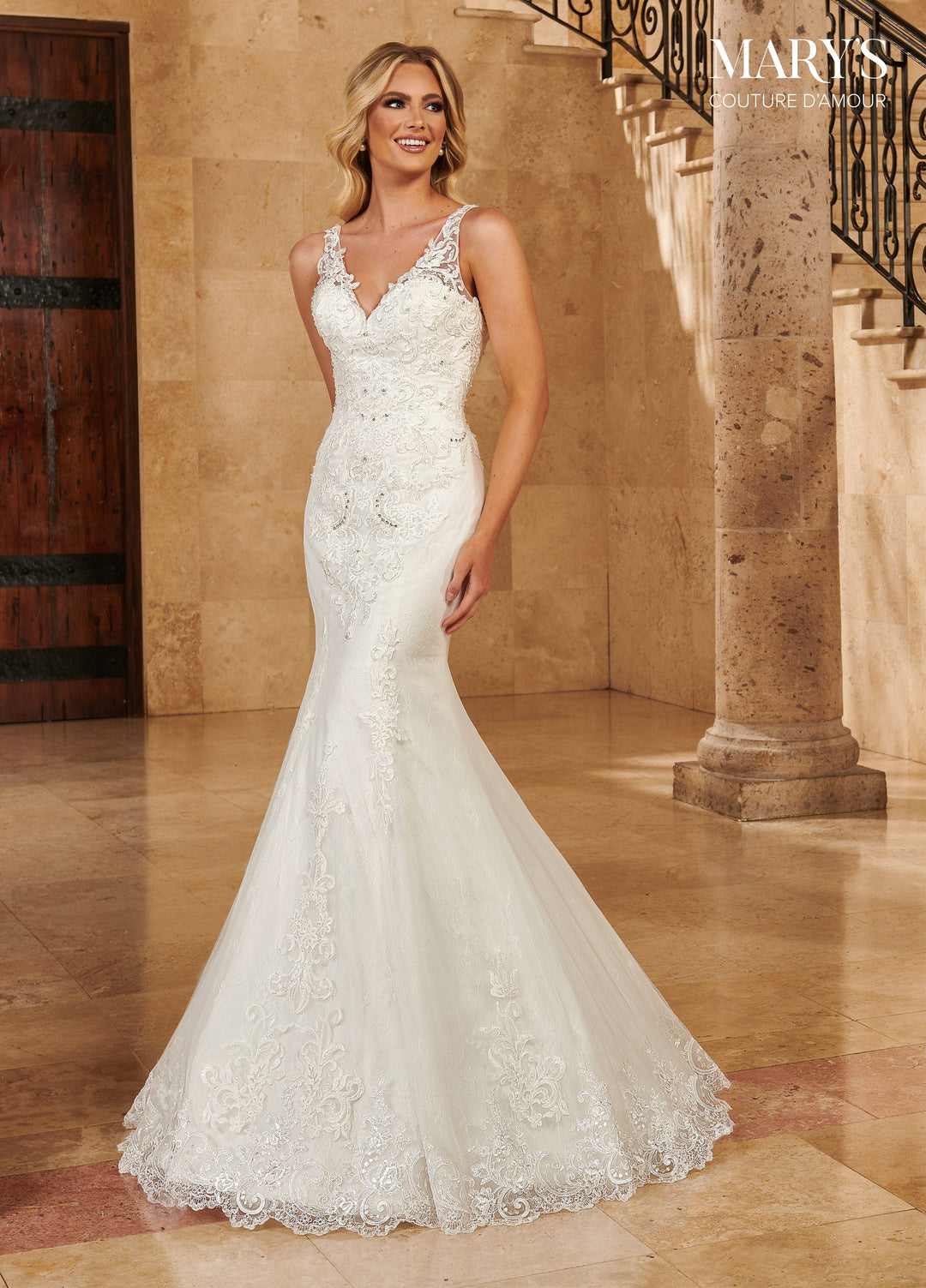 Overskirt Wedding Dress by Mary's Bridal MB4129