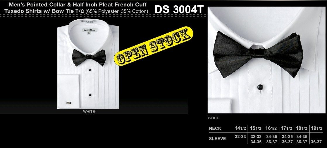 Tuxedo shirt open collar hotsell