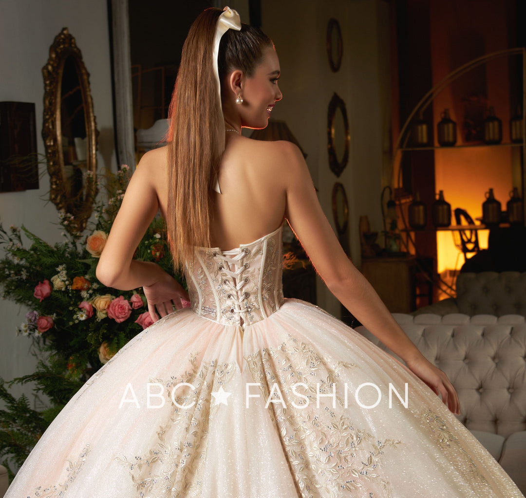 Puff Sleeve Corset Quinceanera Dress by Ragazza EV05-605