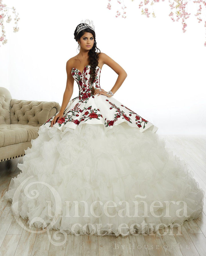 Rose Charro Quinceanera Dress by House of Wu 26892-Quinceanera Dresses-ABC Fashion