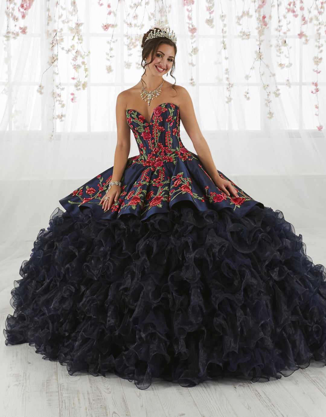 Rose Charro Quinceanera Dress by House of Wu 26892-Quinceanera Dresses-ABC Fashion