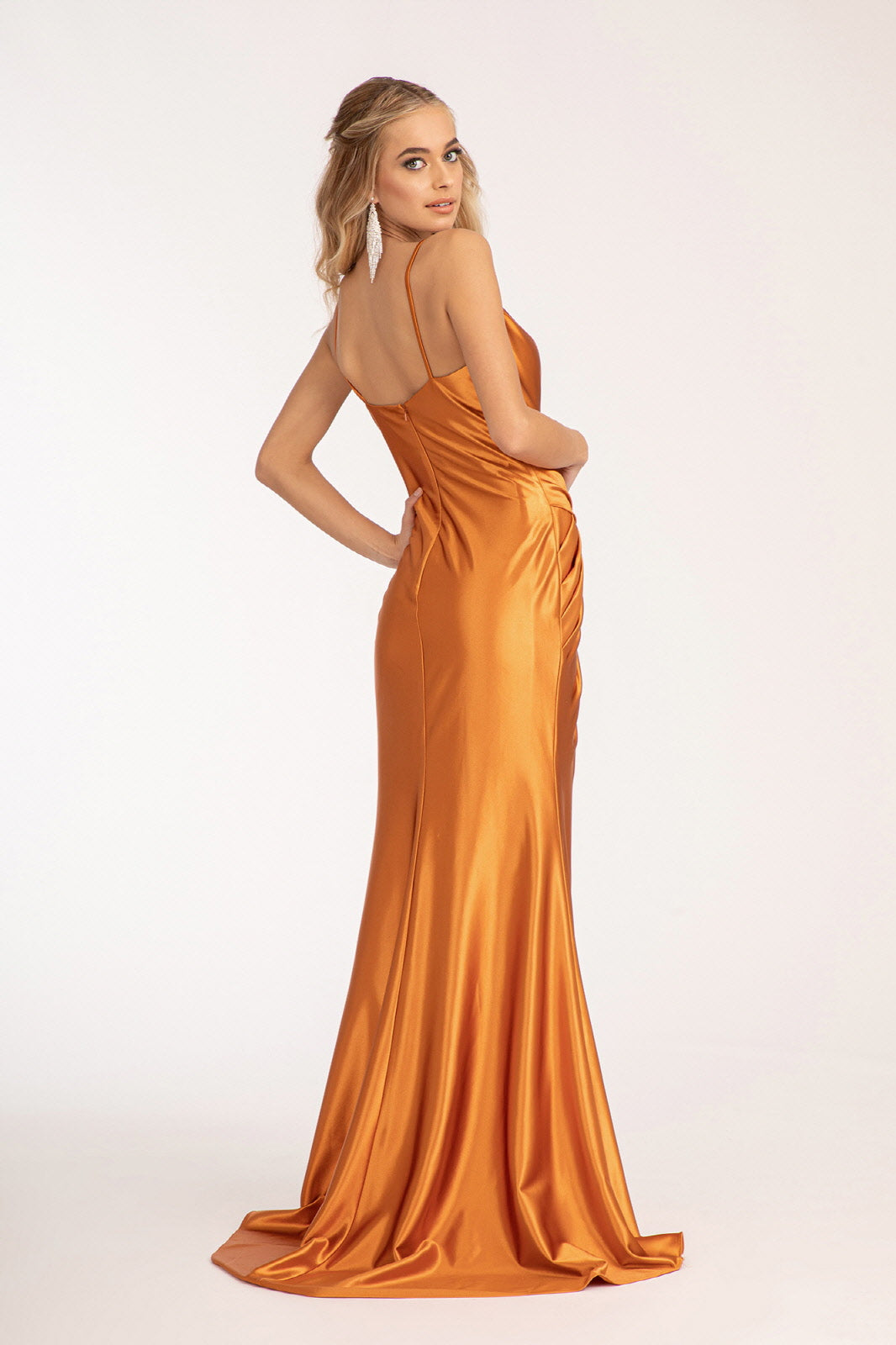 Ruched Satin Mermaid Dress by Elizabeth K GL3044