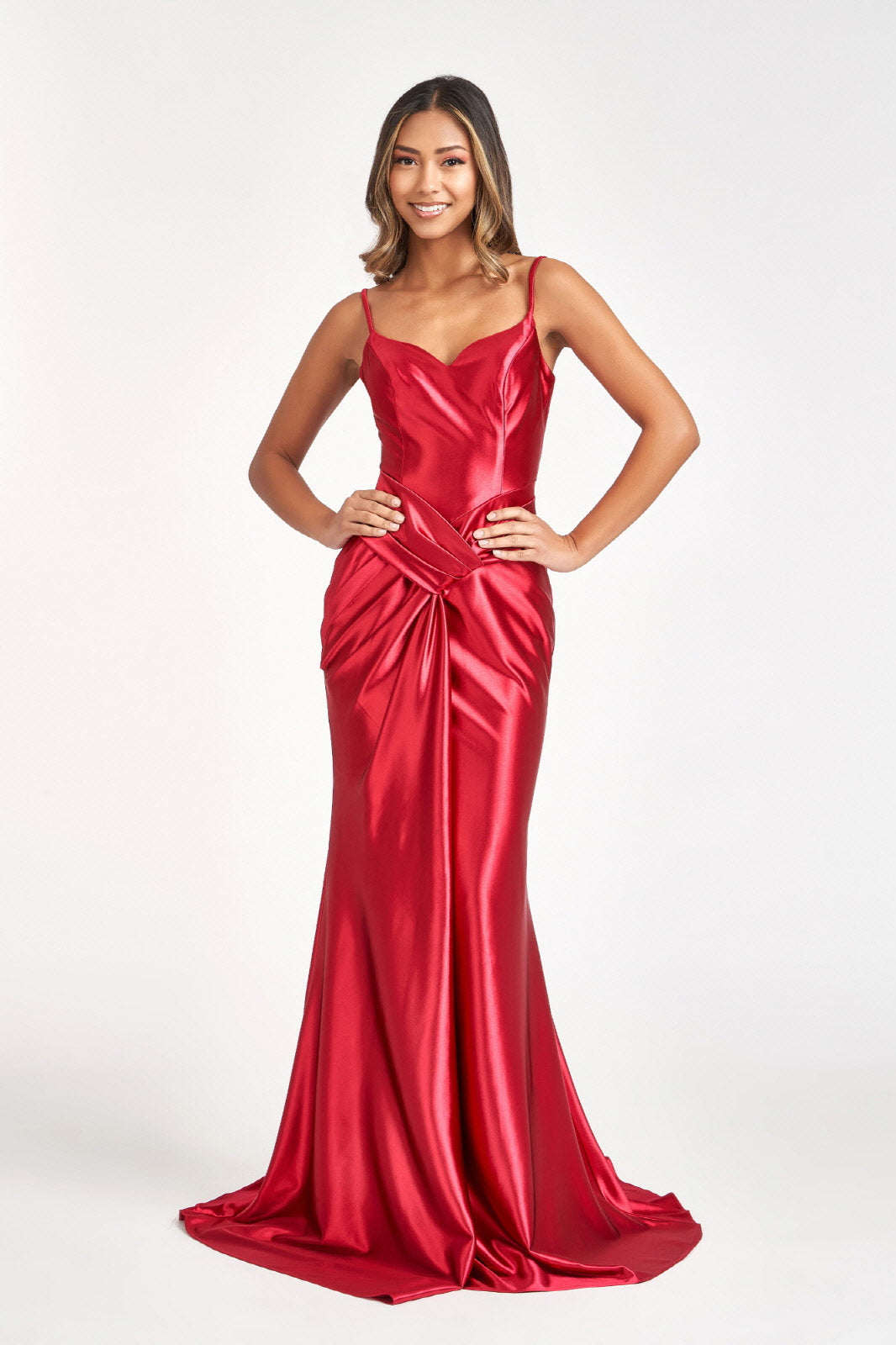 Ruched Satin Mermaid Dress by Elizabeth K GL3044