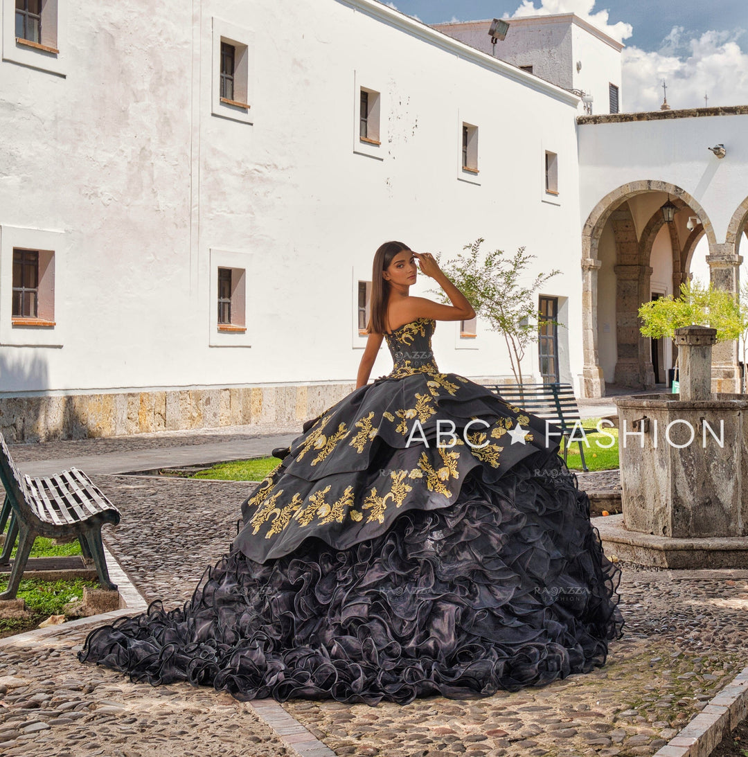 Ruffled Charro Quince Dress by Ragazza M13-113