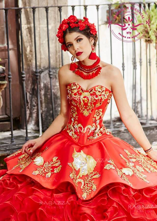 Ruffled Charro Quinceanera Dress by Ragazza Fashion M13-113-Quinceanera Dresses-ABC Fashion