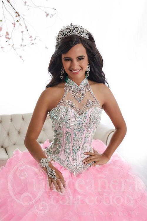 Ruffled Illusion Quinceanera Dress by House of Wu 26871