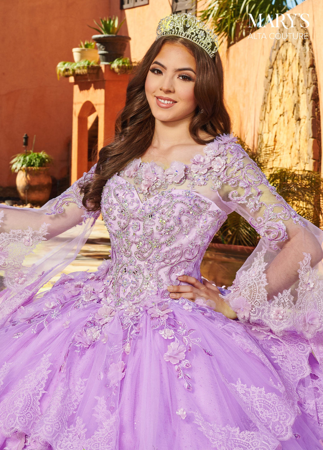 Ruffled Lace Quinceanera Dress by Alta Couture MQ3088