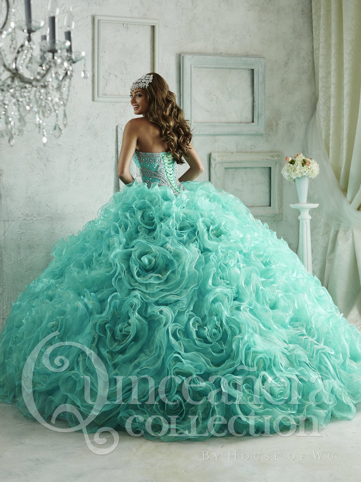 Ruffled Quinceanera Dress with Mini Skirt by House of Wu 26801