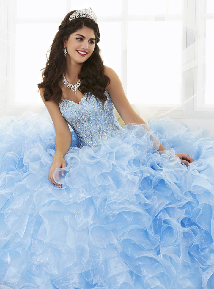 Ruffled Strapless Quinceanera Dress by House of Wu 26833-Quinceanera Dresses-ABC Fashion