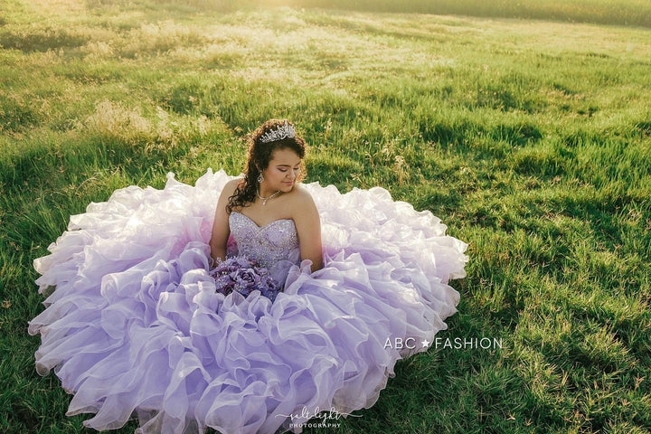 Ruffled Strapless Quinceanera Dress by House of Wu 26833