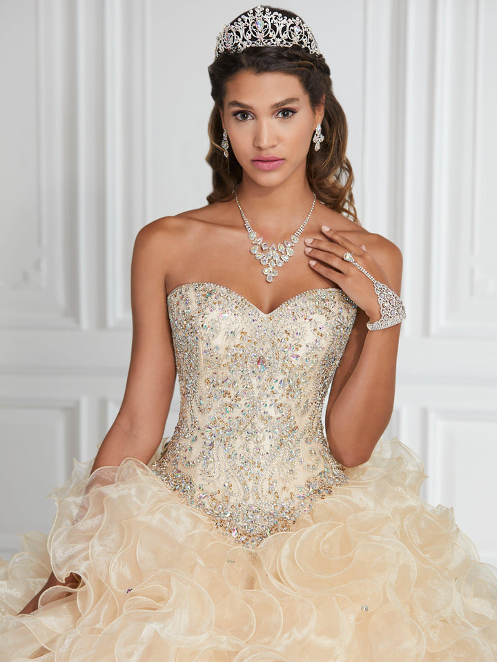 Ruffled Strapless Quinceanera Dress by House of Wu 26833-Quinceanera Dresses-ABC Fashion