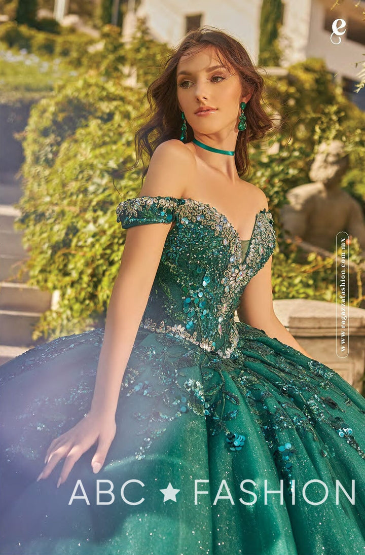 Sequin Off Shoulder Quinceanera Dress by Ragazza EV32-632