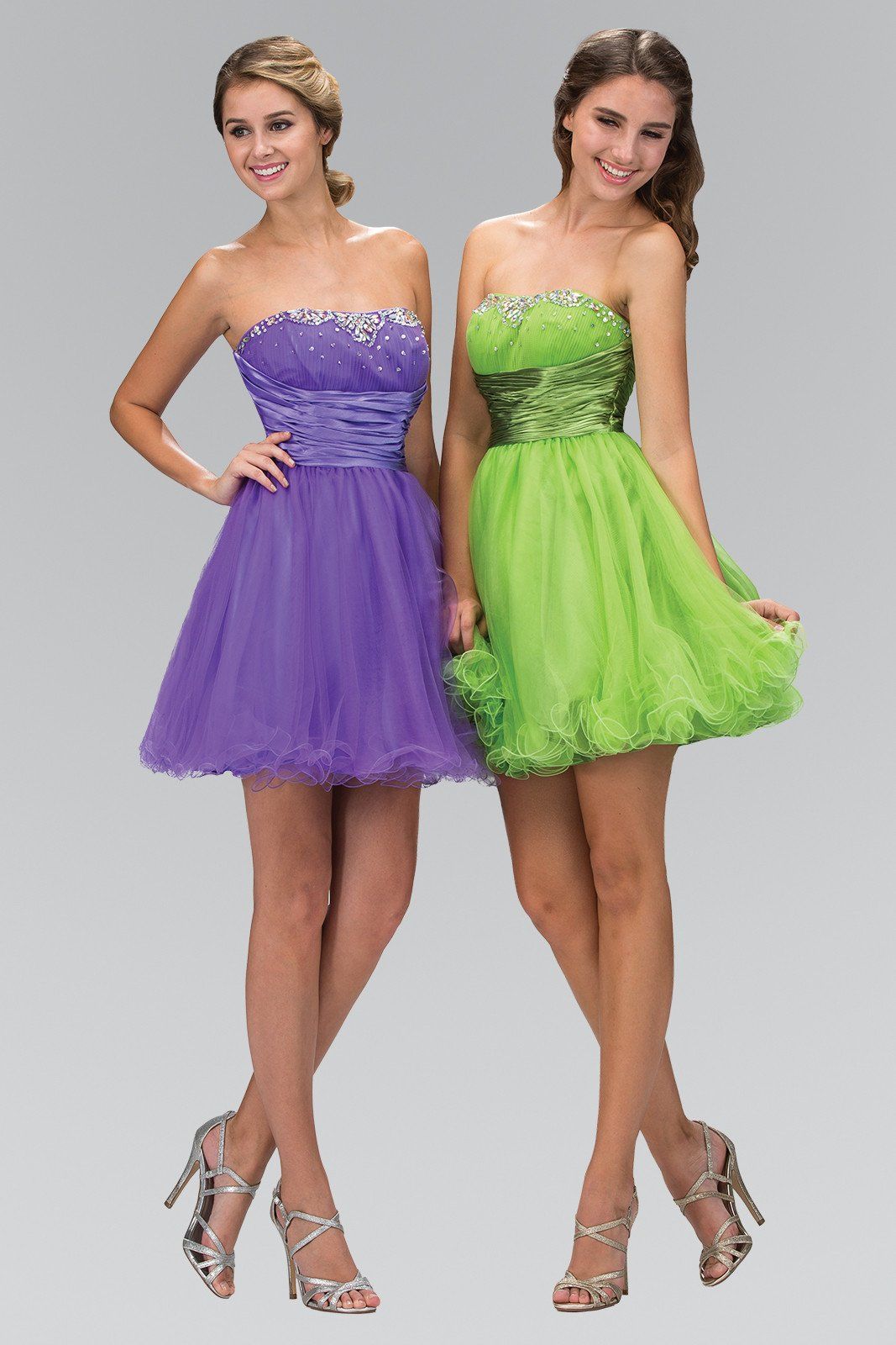 elisabeth pleated tulle formal dress 21Six ELISABETH PEACH FUZZ SILK RUFFLES DRESS main image 0