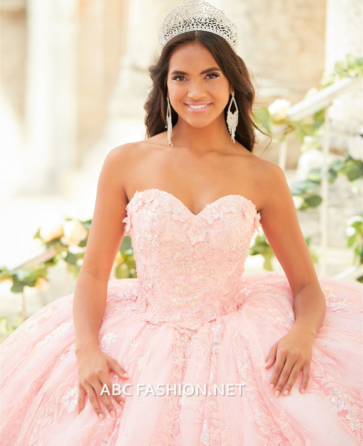 Short Cape Quinceanera Dress by House of Wu 26029