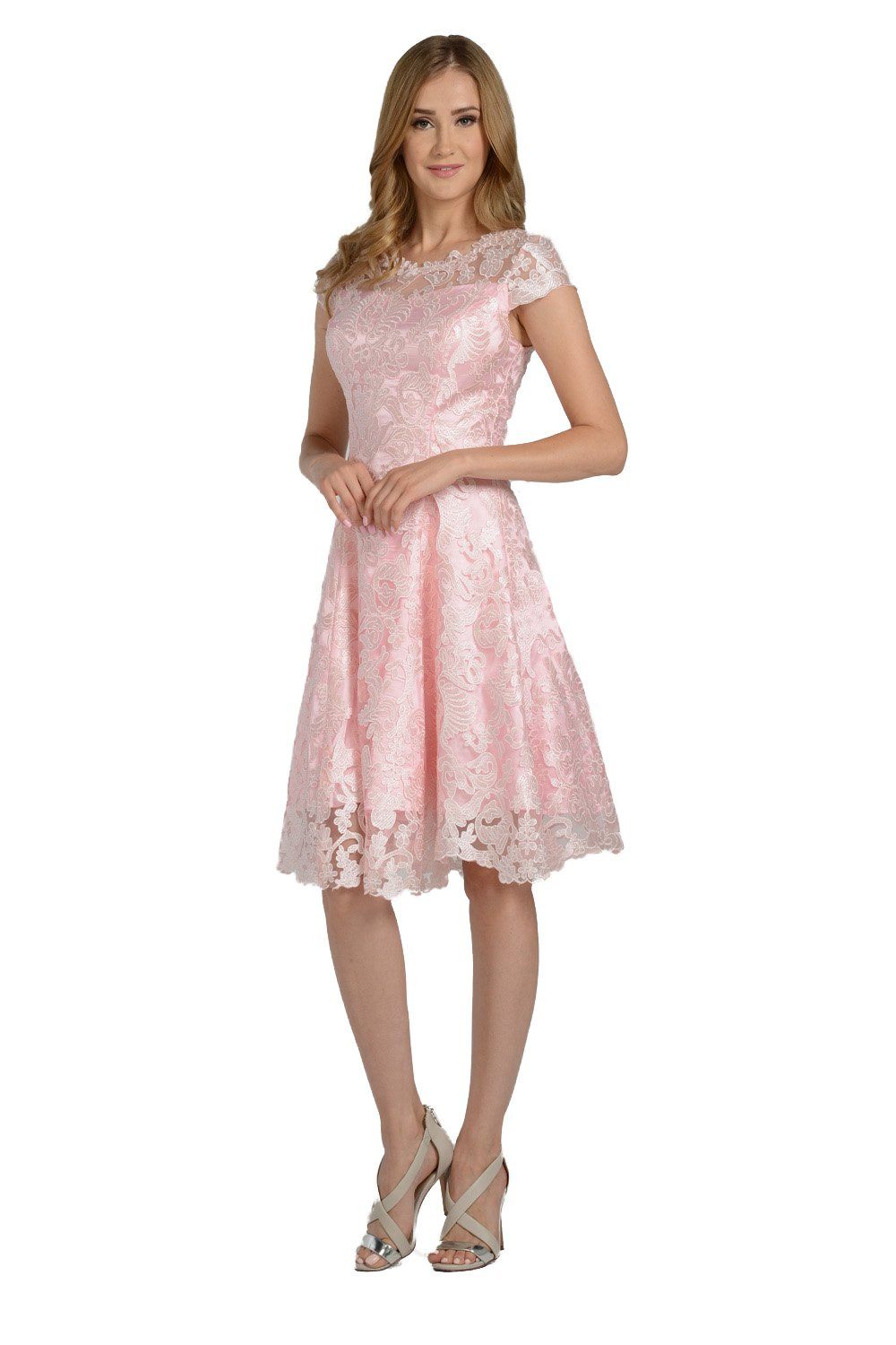 Short A-Line Dress By Poly USA Poly S / Blush Short A-Line Dress By Poly USA Poly S / Blush