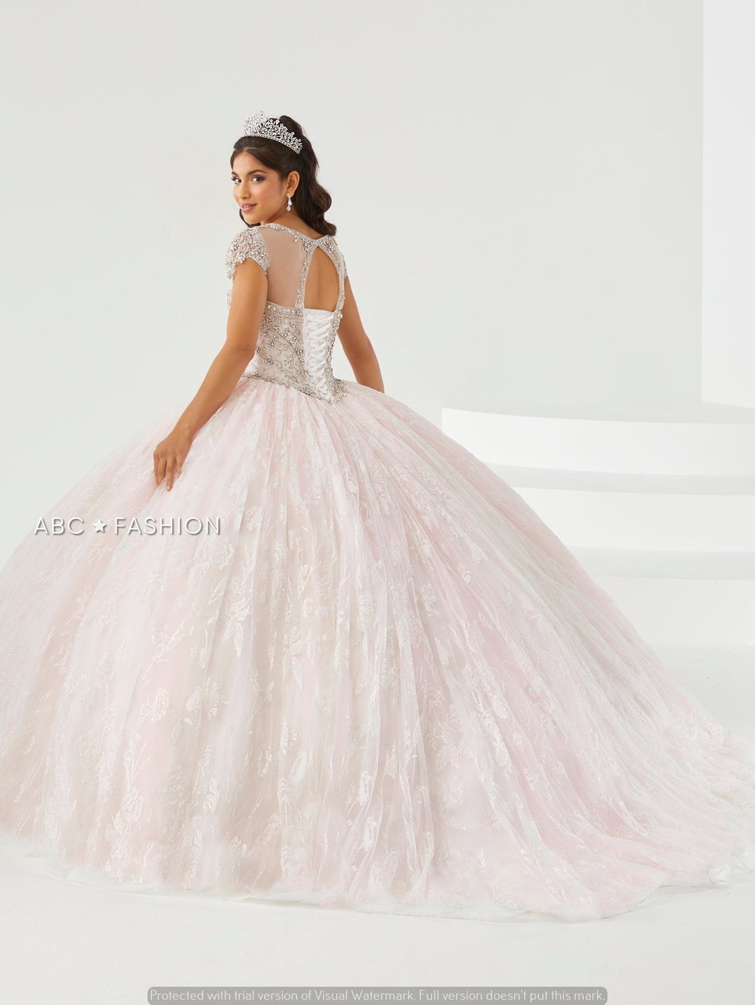 Short Sleeve Quinceanera Dress by House of Wu 26007