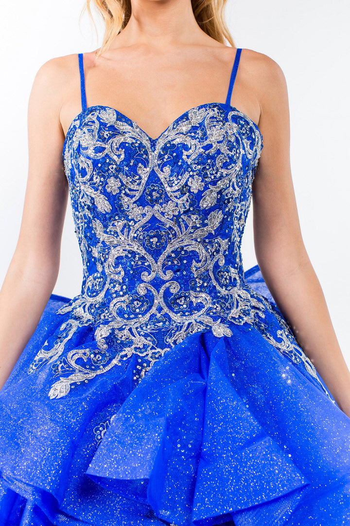 Sleeveless Glitter Ball Gown by Elizabeth K GL1927