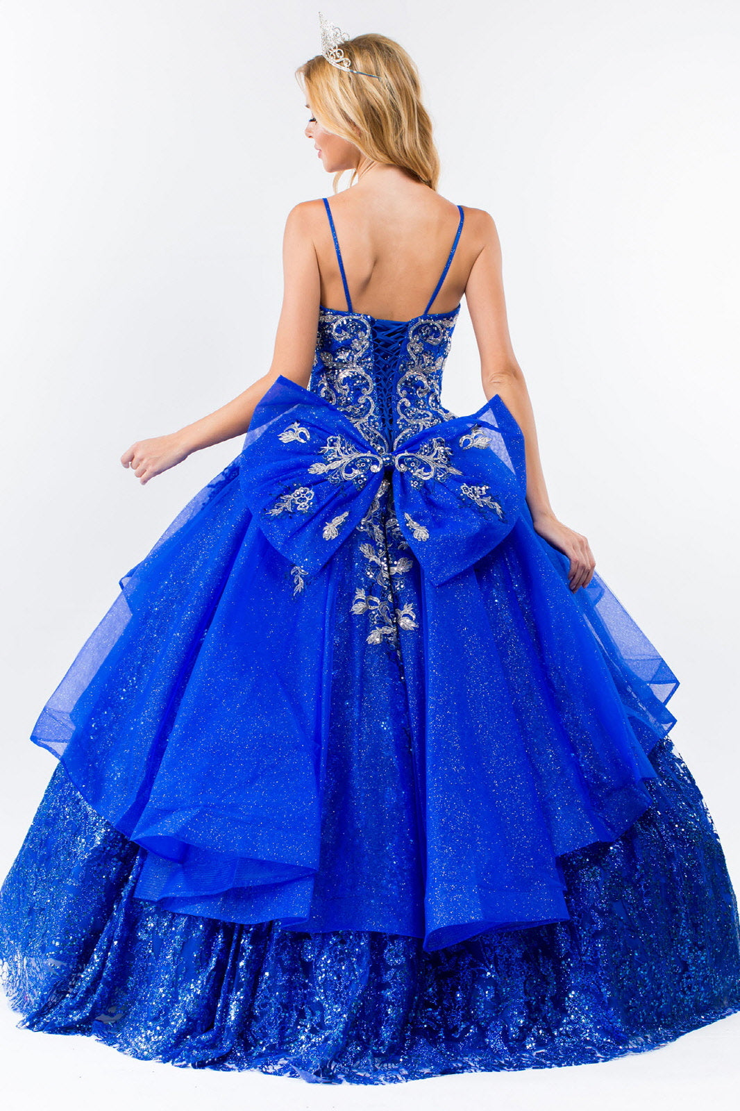 Sleeveless Glitter Ball Gown by Elizabeth K GL1927