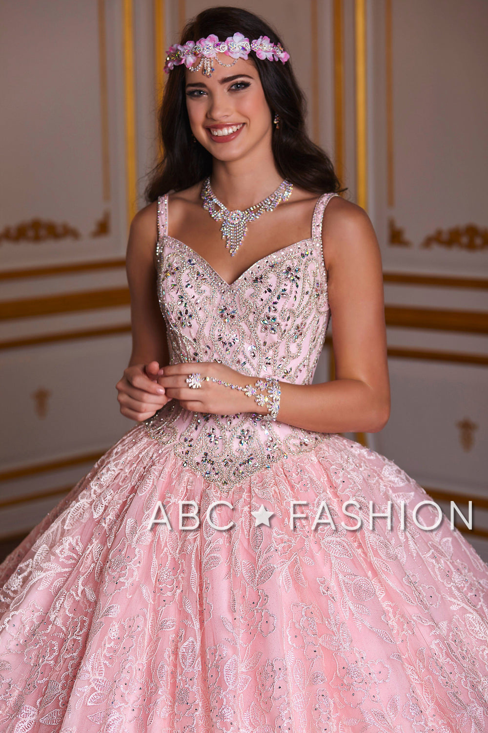 Sleeveless Lace Quinceanera Dress by House of Wu 26940-Quinceanera Dresses-ABC Fashion