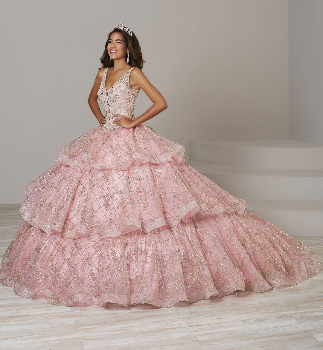 Sleeveless V-Neck Glitter Quinceanera Dress by House of Wu 26921-Quinceanera Dresses-ABC Fashion