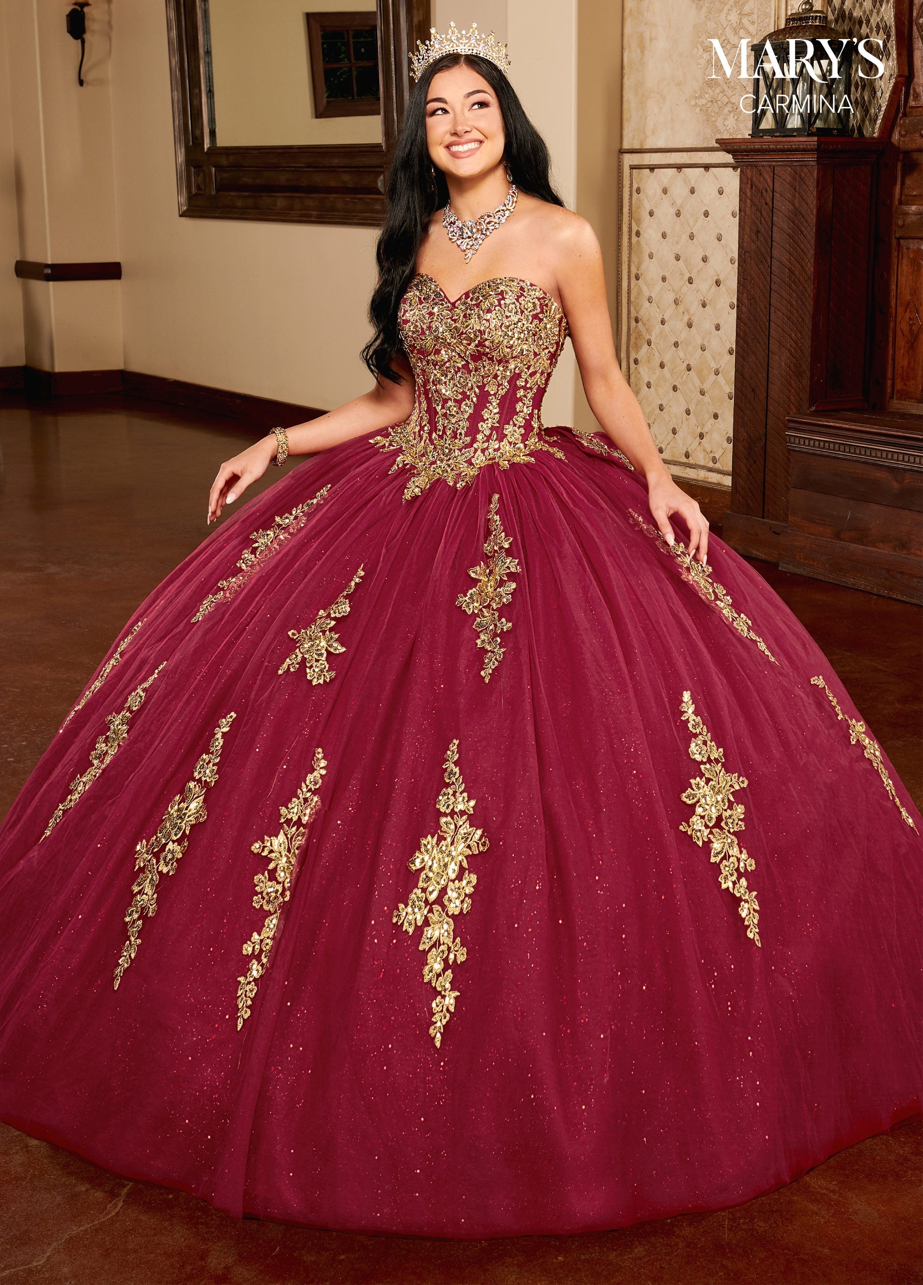 Strapless Quinceanera Dress by Mary's Bridal MQ1109 Strapless Quinceanera Dress by Mary's Bridal MQ1109
