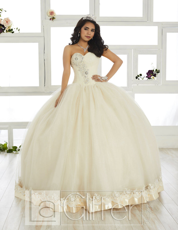 Strapless Sweetheart Dress by House of Wu LA Glitter 24017-Quinceanera Dresses-ABC Fashion