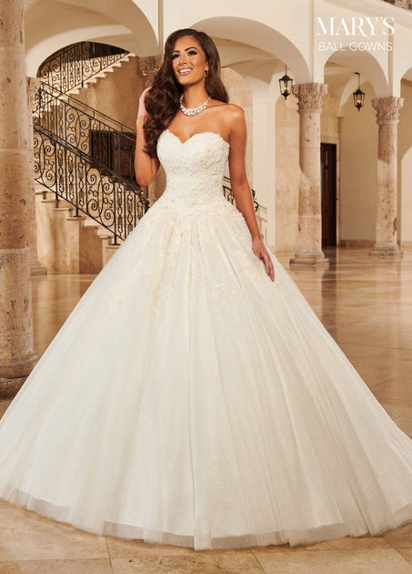 Strapless Wedding Ball Gown by Mary's Bridal MB6093 – ABC Fashion