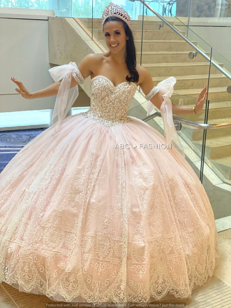 Sweetheart Quinceanera Dress by House of Wu 26011 16 / Ivory/Blush