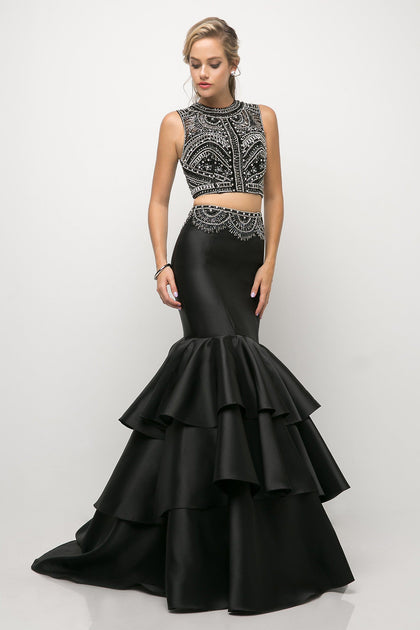 Long Two Piece Dresses & Long Crop Top Gowns