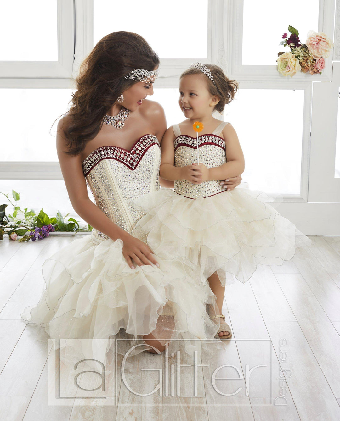 Two-Piece Ruffled Dress by House of Wu LA Glitter 24010-Quinceanera Dresses-ABC Fashion
