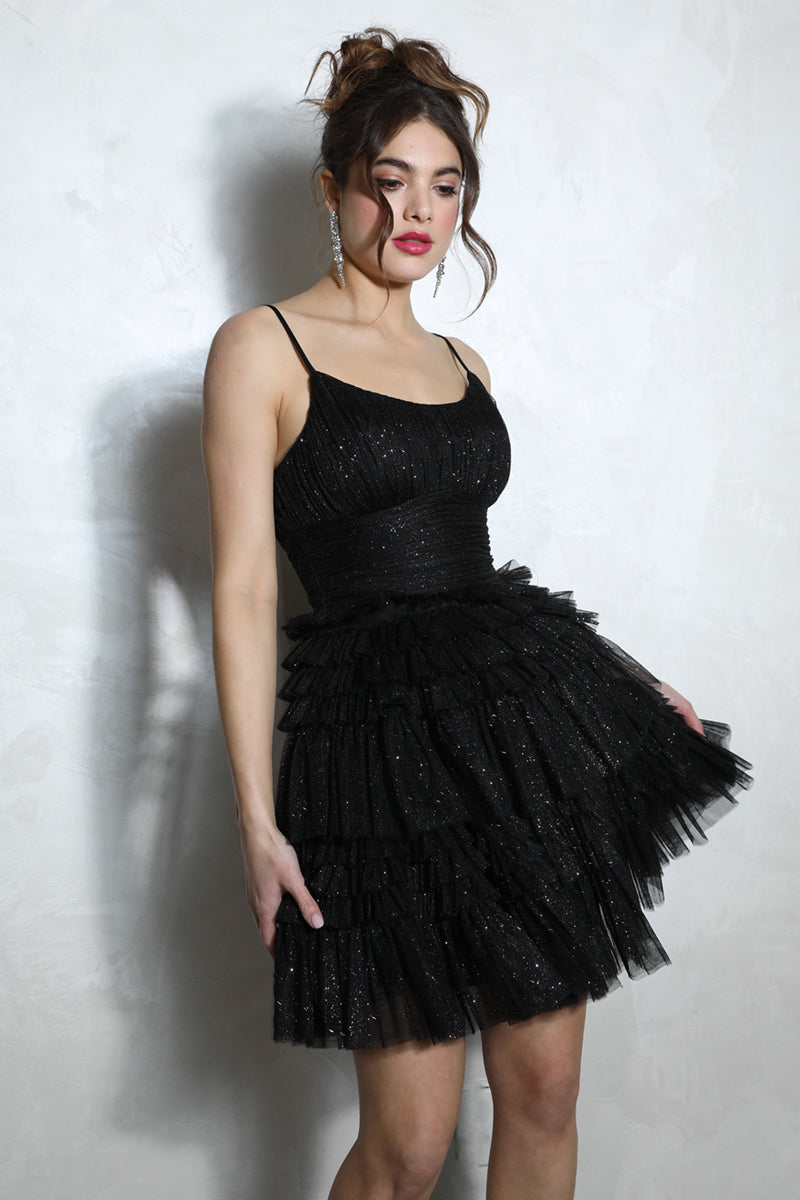 Short Sleeveless A-line Tiered Dress by Eureka 9228