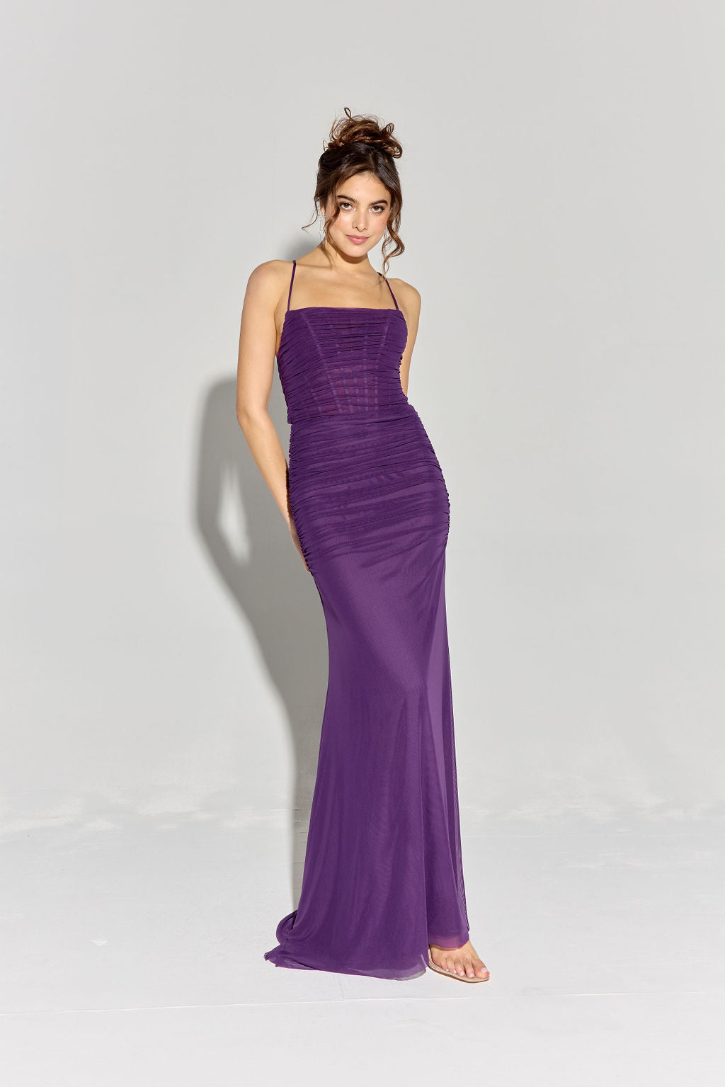 Jersey Fitted Sleeveless Gown by Eureka EK177