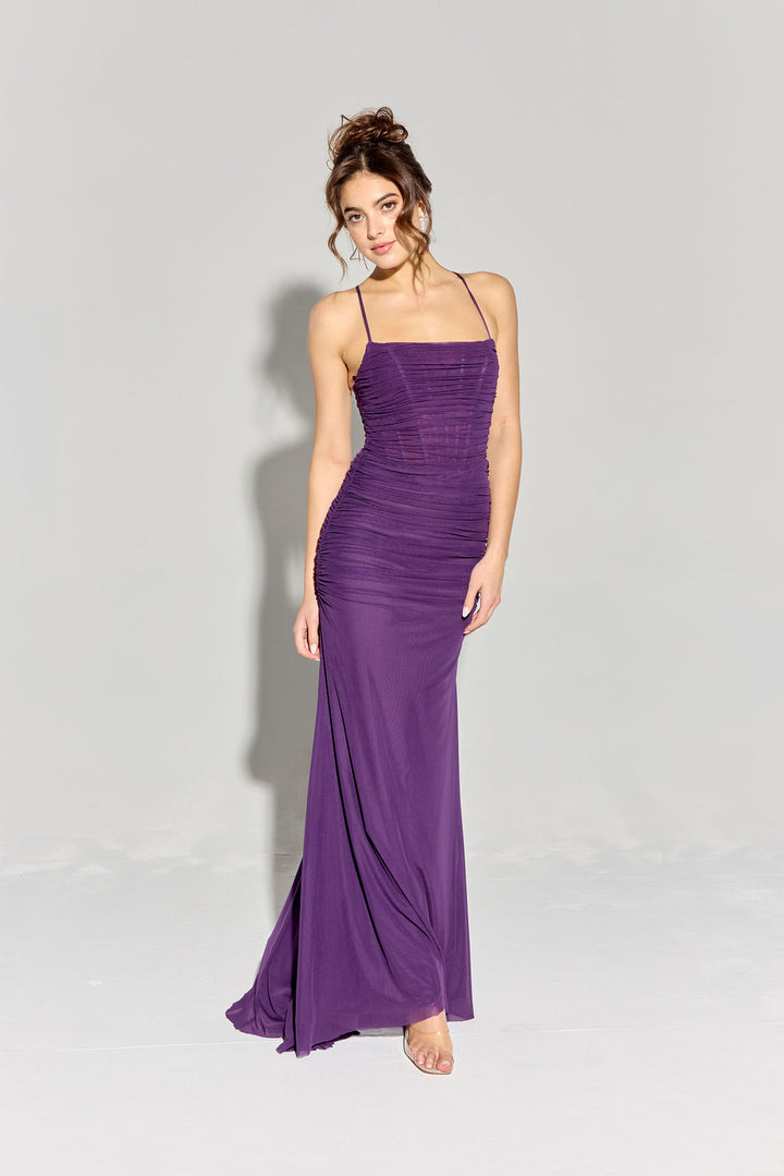 Jersey Fitted Sleeveless Gown by Eureka EK177